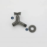 Wall-mounted Brass cold water tap