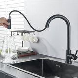 Touch-sensitive kitchen faucet with extendable hose